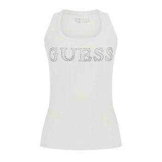 Guess W5gp29ka0h1 Canotta Tank Logo Embellished Donna Casual Donna