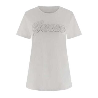 Guess W5ri08k9rm1 T Shirt Script Lscrlogo Donna Casual Donna