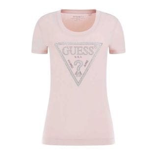 Guess W5ri11j1314 T Shirt Shiny Triangle Donna Casual Donna