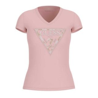 Guess W5ri21j1314 T Shirt Scollo V Paython Triangle Donna Casual Donna