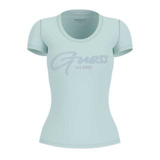 Guess W6gi14k3033 T Shirt Script Cotone Stretch Donna Casual Donna