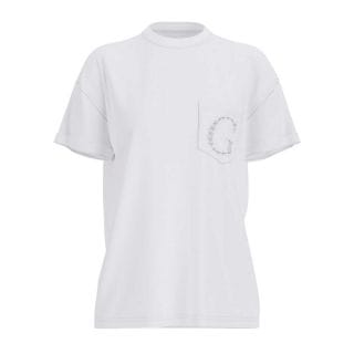 Guess W6gi17k3037 T Shirt Over Pocket G Donna Casual Donna