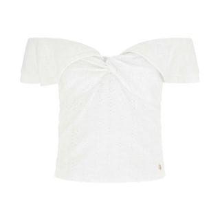 Guess W6gp23k3106 Top Off Shoulder Traforato Teodolinda  Donna Casual Donna