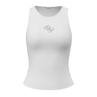 Guess W6rp39kd092 Top Sl Round Neck Guendalina Top Donna Casual Donna