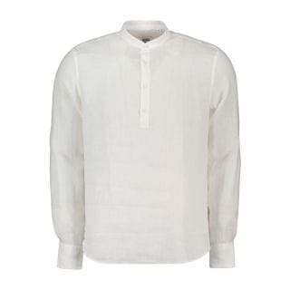 Hang On M44e464 Camicia Collo Coreana In Lino Casual Uomo