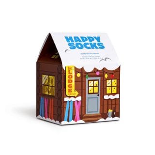 Happy Socks P001853 Calza Gift Set 2-pack Skiing Chalet Casual Uomo