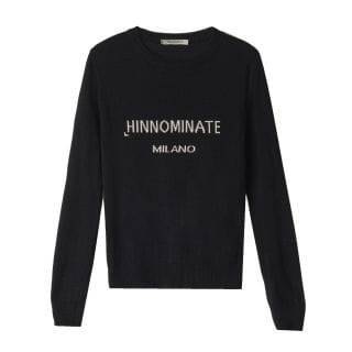 Hinnominate Hmabw02155 Maglia Girocollo Mix Cachemire Logo Donna Casual Donna