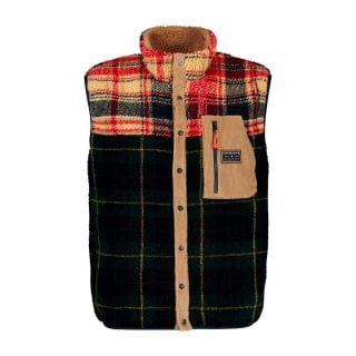 In The Box 240144 Gilet Orsetto Tartan Patchwork Casual Uomo