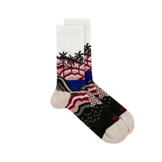 In The Box Ss250066 Calza Amaericana Basket Marocco Palms Casual Uomo