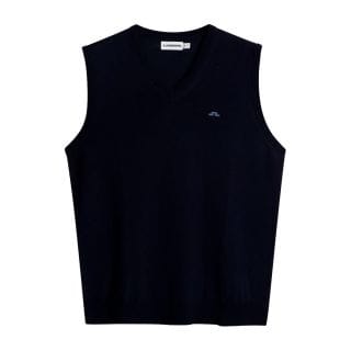 J Lindeberg Bmkw15376 Gilet Liam Knitted Abbigliamento Golf Uomo