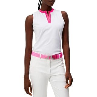 J Lindeberg Gwjt09005 Polo Smanicata Leya Abbigliamento Golf Donna
