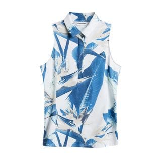 J Lindeberg Gwjt14822 Polo Smanicata Dena Print Abbigliamento Golf Donna