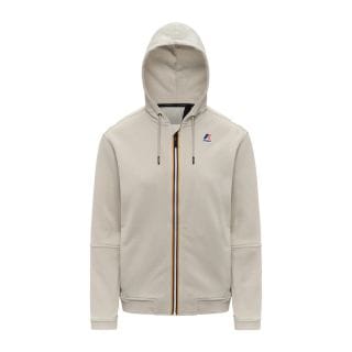 K-way K1126hw Felpa Full Zip Cappuccio Logo Prosper Poli Cotton Casual Uomo