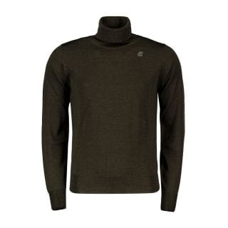 K-way K2113cw Maglione Dolcevita Lana Merino Henry Casual Uomo