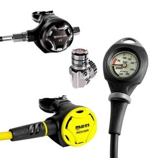 MARES 26XR HR DIN300 + OCTOPUS ROVER + MANOMETRO MISSION COMPACT