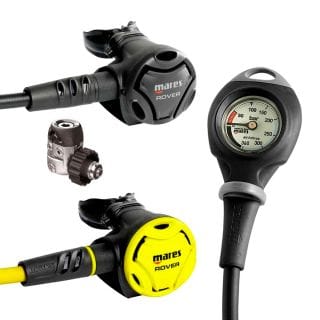 MARES ROVER 15X DIN300 + OCTOPUS ROVER + MANOMETRO MISSION COMPACT
