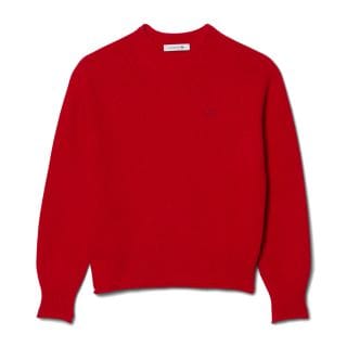 Lacoste Af4160 Maglione Girocollo Cocco Tono Su Tono Donna Casual Donna