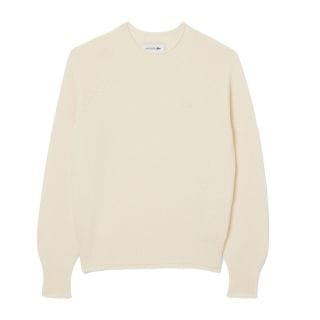 Lacoste Af4160 Maglione Girocollo Cocco Tono Su Tono Donna Casual Donna