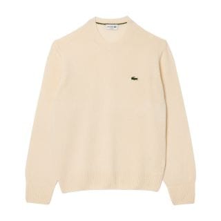 Lacoste Ah2916 Maglione Girocollo In Lana Cardata Casual Uomo