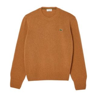 Lacoste Ah2916 Maglione Girocollo In Lana Cardata Casual Uomo