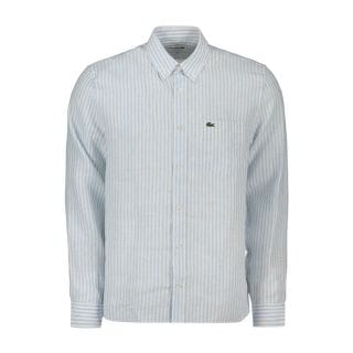 Lacoste Ch6985 Camicia In Lino A Righe Casual Uomo