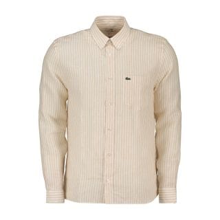 Lacoste Ch6985 Camicia In Lino A Righe Casual Uomo