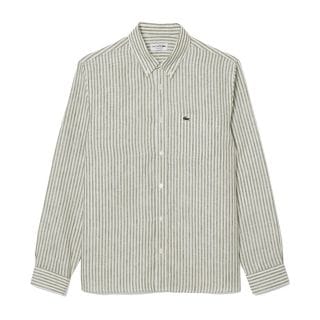 Lacoste Ch6985 Camicia Ml Lino Riga Casual Uomo