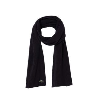 Lacoste Re0058 Sciarpa In Lana A Costine Accessori Uomo