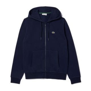 Lacoste Sh9626 Felpa Full Zip Cappuccio Logo Casual Uomo