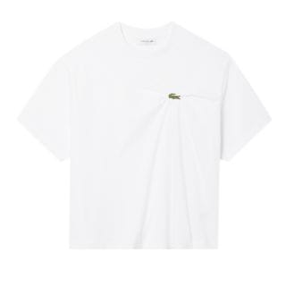 Lacoste Tf9595 T-shirt Coccodrillo Plisse Donna Casual Donna