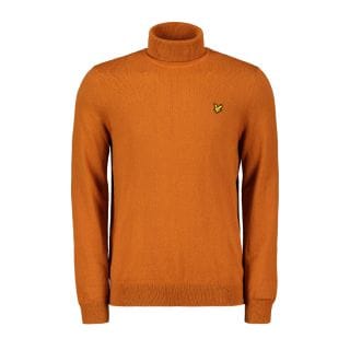 Lyle & Scott Kn1020v Maglione Dolcevita Cotone Lana Logo Casual Uomo