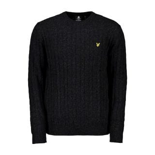 Lyle & Scott Kn732v Maglione Girocollo A Trecce In Cotone E Lana Casual Uomo