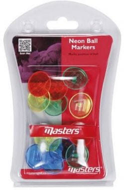 Masters Zdte0030 Neon Ball Marker (12pz) Accessori Golf Uomo