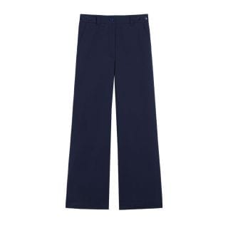 Max Mara Weekend Alfeoai25 Pantalone Vita Alta In Cotone Lavato Donna Casual Donna