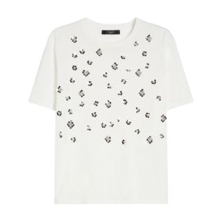 Max Mara Weekend Cabinass25 T Shirt Con Applicazioni Pailettes Donna Casual Donna