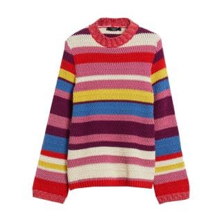 Max Mara Weekend Kabir Maglione Girocollo A Righe Punto Intreccio Kabir Donna Casual Donna