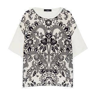 Max Mara Weekend Pampasss25 T Shirt Over B Materiale Crepe Jersey Donna Casual Donna