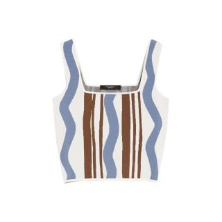 Max Mara Weekend Piladess25 Top Cropp In Viscosa  Scollo Quadrato Donna Casual Donna