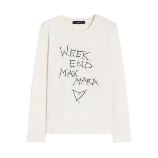 Max Mara Weekend Renoirai25 T Shirt Ls Jersey Con Stampe Donna Casual Donna