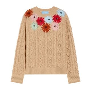Max Mara Weekend Sassiafw24 Maglione Ricami Floreali E Treccia Donna Casual Donna