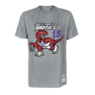 Mitchell & Ness Bnn3cw19045 T-shirt Name Number Carter 15 Raptors Abbigliamento Basket Uomo