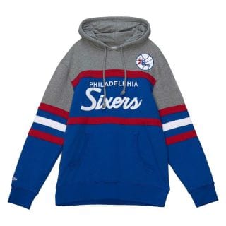 Mitchell & Ness Fphdsc19029 Felpa Con Cappuccio Head Coach 76ers Abbigliamento Basket Uomo