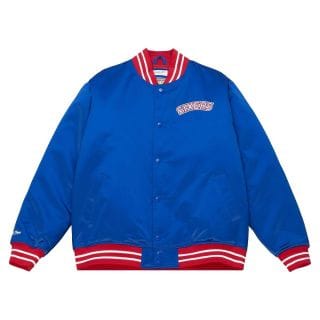 Mitchell & Ness Ojbf3413 Giacca Heavyweight Satin 76ers Abbigliamento Basket Uomo
