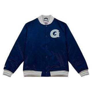 Mitchell & Ness Ojbf3413 Giacca Heavyweight Satin Georgetown Abbigliamento Basket Uomo