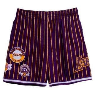 Mitchell & Ness Pshr5013 Short Hometown Lakers Abbigliamento Basket Uomo