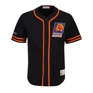 Mitchell & Ness Tbtf6700 T-shirt Cotone Button Suns Abbigliamento Basket Uomo