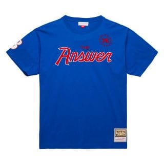 Mitchell & Ness Tcrw6909 T-shirt Premium Nickname Vintage Logo 76ers Abbigliamento Basket Uomo