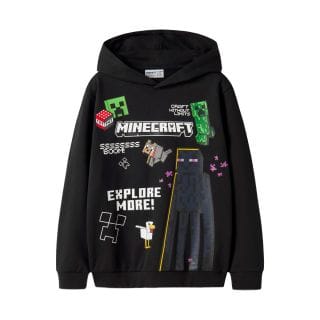 Name It 13257963 Felpa Cappuccio Mind Craft Bambino Abbigliamento Bambino Junior