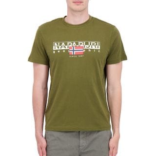 Napapijri Np0a4hto T-shirt Stampa Logo Aylmer Casual Uomo