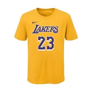 Nike B7bcmw T-shirt Name Number Lakers James Bambino Abbigliamento Basket Junior